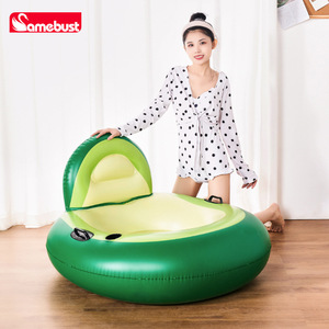 Silla inflable flotante de PVC Samebust Avocado para uso en interiores y exteriores - Product Image 2