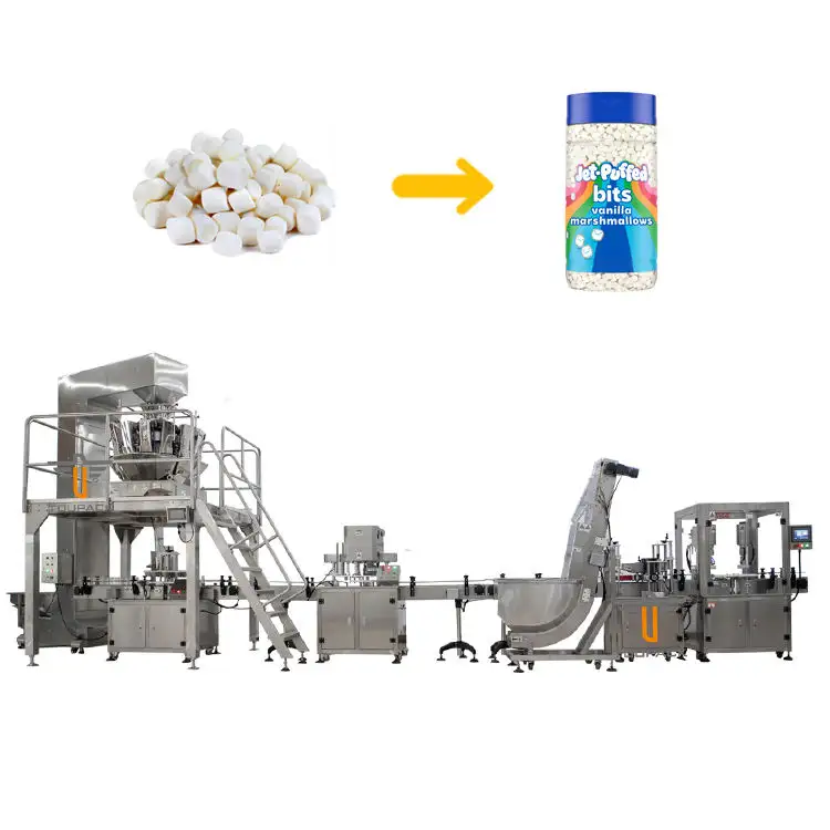 Hochgeschwindigkeits-Marshmallow-Wiege füll system Automatische Verpackungs maschine für Zuckerwatte-Gelee-Süßigkeiten und Verpackungs maschine für Trocken früchte