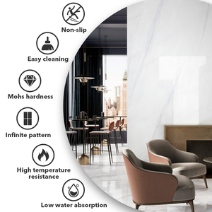 Grande Lastra di Piastrelle Effetto Marmo Smaltato 120*270 per Pannelli di Pareti di Sale, Sale <span class=keywords><strong>da</strong></span> Pranzo, Seminterrati e Giardini - Product Image 4