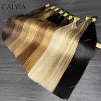 Extensions de cheveux humains 100% Remy Kératine Européenne Brute Double Drawn I-Tip Couleur Claire Extensions de cheveux à pointes plates V U K I