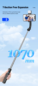 <span class=keywords><strong>Perche</strong></span> à <span class=keywords><strong>selfie</strong></span> professionnelle 2023 avec lumière, nouveau modèle C01s, télescopique 1m, télécommande et fonction pliable - Product Image 6
