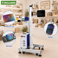 Machine de marquage laser à fibre JPT MOPA de type volant pour gravure couleur sur métal, codes QR, plaques signalétiques et traçabilité des pièces