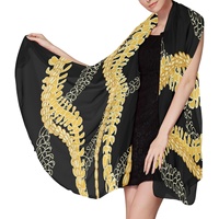 Pañuelo de Gasa de Moda de Verano, Vestidos de Bikini de Playa, Pareo Fino, Estampado de Flores Puakenikeni, Envolturas, Protección Solar, 1 Estampado