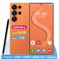 Teléfono Inteligente S26 Ultra de 7.3 Pulgadas, 16GB+1TB, Deca Core, Doble SIM, GPS, Desbloqueo Facial, Versión Global