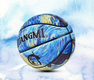 Оптовая продажа на заказ, модный баскетбольный мяч из искусственной кожи с изображением звездной ночи Ван Гога - Product Image 4