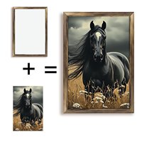 Toile encadrée en bois 20x30cm avec motif crème glacée