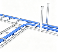 Échelle à câbles ventilée en alliage d'aluminium avec finition anodisée pour la construction industrielle et dimensions personnalisables