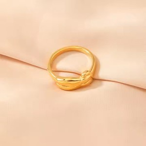 2025 Boutique mode conception abstraite en gros personnalisé bijoux en acier inoxydable plaqué or 18 carats anneau de corps humain - Product Image 6