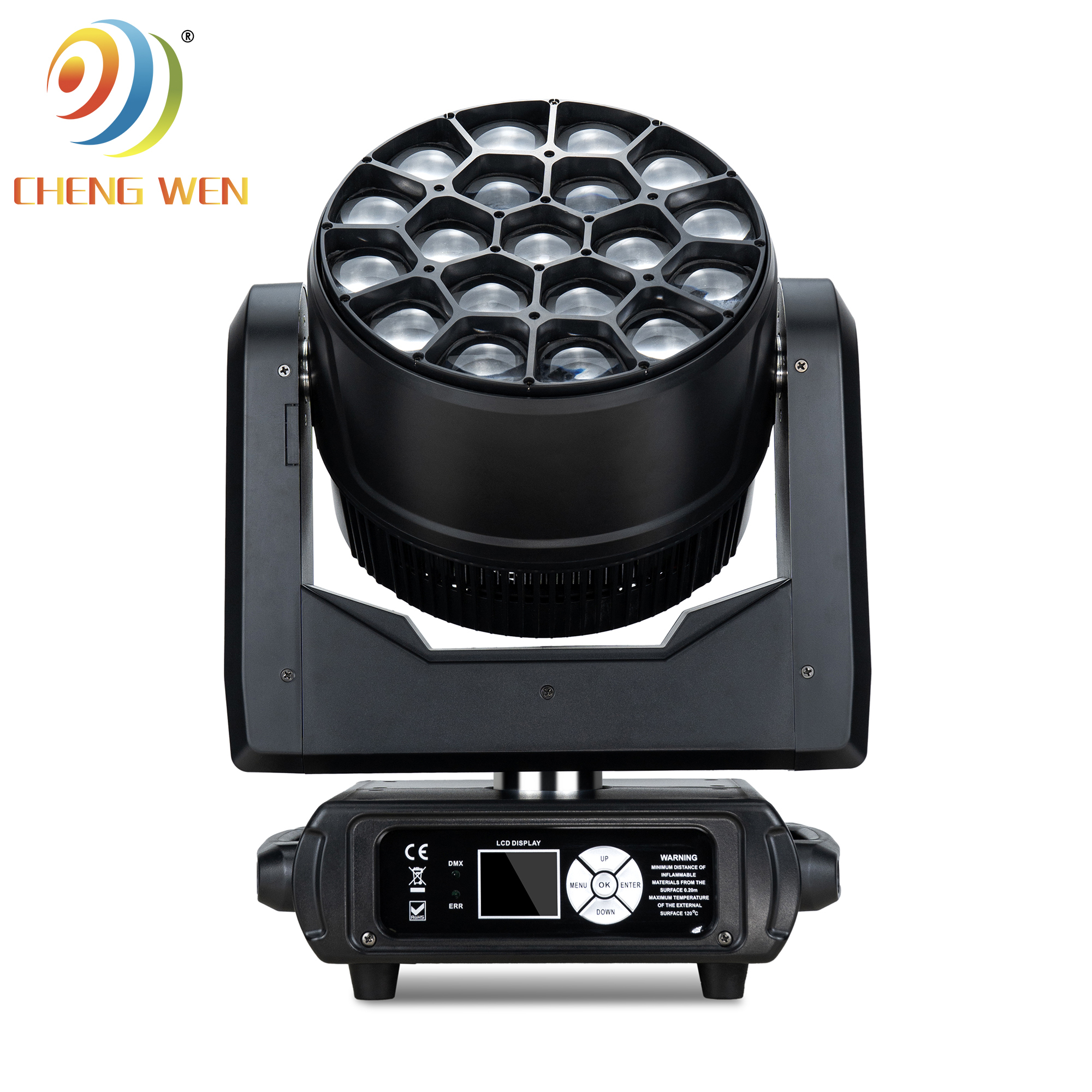 Professional Djlights Equip Dmx 19*40w 4 in 1 Rgbw Led Zoom Wash Moving Head Lights for Disco Party