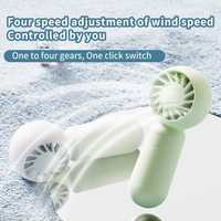 Ventilateur portable haute vitesse avec moteur sans balais, flux d'air puissant, longue autonomie, silencieux, idéal pour le bureau et les trajets quotidiens