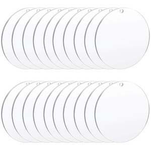 Giáng sinh trang trí mặt dây chuyền trống Acrylic trong suốt trang trí Acrylic đĩa - Product Image 5