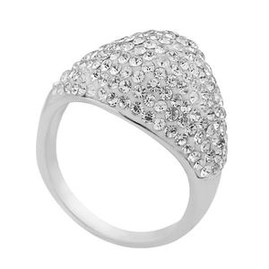 Bagues personnalisées en acier inoxydable de luxe, entièrement pavées de zircons cubiques, pour mariage, pour femme - Product Image 5