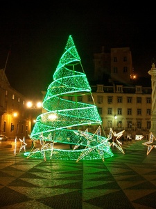 Kỳ nghỉ trang trí khổng lồ Led Kim loại nhân tạo khung xoắn ốc ngoài trời dây Cây giáng sinh - Product Image 3