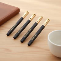 Stylos en caoutchouc carrés personnalisés de haute qualité avec logo, clip métallique, stylos promotionnels pour la publicité scolaire