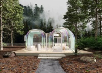 Dôme géodésique de luxe moderne, imperméable, quatre saisons, type igloo, tente préfabriquée, maison bulle pour hôtel/fête/camping/événements culinaires