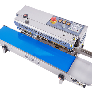 FR-770A Scelleuse à bande verticale semi-automatique à double chauffage pour sacs plastiques, machine d'emballage alimentaire continu - Product Image 1