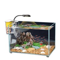 Aquarium intelligent moderne pour salon, petit, rectangulaire, ultra-blanc, en verre, écologique, pour betta, tortue, plantes aquatiques, bureau