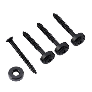 Tornillos de cabeza alomada de acero negro con arandelas, rosca métrica gruesa, clase 8.8, diámetro de cabeza de 12 mm - Product Image 2