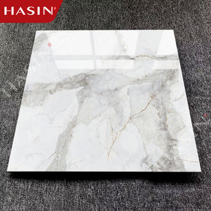 Carreaux de porcelaine populaires 600x600 pour murs et sols, surface émaillée, carreaux de céramique de luxe pour intérieur, effet marbre - Product Image 1