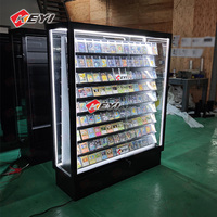 Vitrine TCG professionnelle personnalisée pour la vente au détail Porte verrouillable Présentoir de cartes à collectionner Présentoir de jeux Porte-cartes de baseball