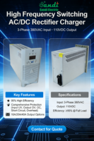 Chargeur de batterie intelligent triphasé 110 VDC 40 A AC-DC avec RS485
