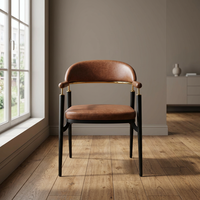 Chaises d'intérieur couleur marron pour restaurants et hôtels, design haut de gamme