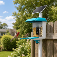 Mangeoire à oiseaux solaire automatique, étanche, grande capacité, bac à graines pour l'extérieur