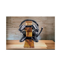Support de contrôleur en bois, support de casque, organisateur de bureau Gamer, support à double manette