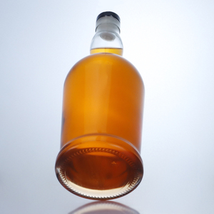 Elegante Botella de Vidrio Redonda Vacía de 500 ml para Licores, con Base Pesada, para <span class=keywords><strong>Vodka</strong></span>, Whisky, Ron, con Tapón de Corcho - Product Image 4