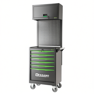 Fasano <b>Tools</b> <b>Rolling</b> <b>Tool</b> Cabinet 6 Drawer With Pegboard Storage For Workshop Use - Product Image 2