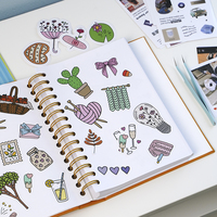 Album autocollant à texture lin entièrement personnalisable, classeur à 3 anneaux Y2K avec lettres bulles pour le rangement des autocollants
