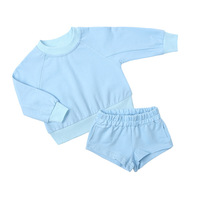 Ensemble de survêtement pour enfants personnalisé, très vendu, deux pièces, couleur unie, vêtements pour nouveau-nés, ensemble de vêtements pour garçons à manches longues