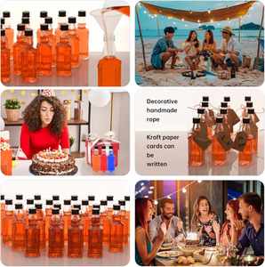 <b>200ml</b> Round Shaped PET Whisky & Wine <b>Bottle</b> with Screw Cap and Screen Printing - Product Image 4