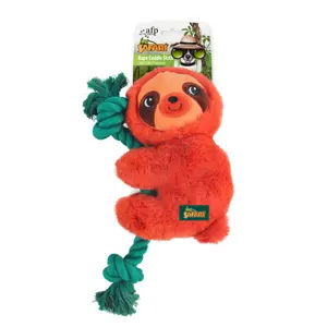 AFP halat sarılın tembel Koala maymun sevimli ve sevimli peluş oyuncak Squeaker Pet çiğnemek düğümlü köpek için ip oyuncak