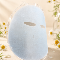 Y527 Substrat de masque facial en tissu non tissé bleu clair en fibres végétales colorées biodégradables à la camomille pour les soins de la peau
