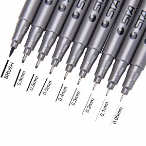 STA 9 Kích Cỡ Bút Micron Màu Đen Móc Lót Bút Đánh Dấu Phác Thảo Vẽ Không Thấm Nước Nguồn Cung Cấp Nghệ Thuật Manga Truyện Tranh Bút Viết Tay