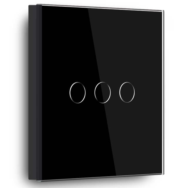 Zigbee No Neutral Smart Home System Appliances 3 Gang in Wall Switches Smart Electrical Touch Switch