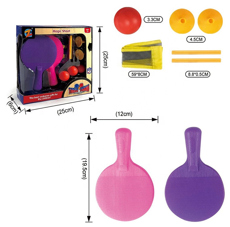 Wholesale Table Tennis Set Toy Paddle Ping Pong Toy Table Tennis Sports Toy Set Ping Pong Plastic Racket