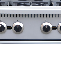 Cuisinière à gaz portable à 4 brûleurs, en acier inoxydable, équipement pour hôtels et restaurants