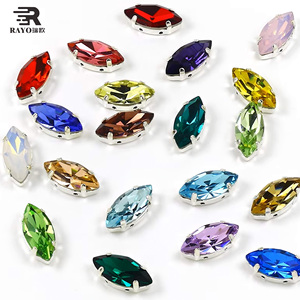 Cristales de Alta Calidad de 6*12mm, Elegantes Piedras de Cristal en Forma de Navette con Base Plana para Coser en Zapatos, Piedras de Cristal Planas y Elegantes para Prendas Elásticas - Product Image 5