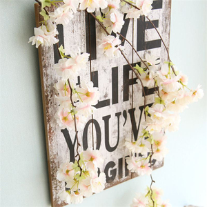 T0452 Bán Buôn Hoa Hồng Trắng Nhân Tạo Nhật Bản Hoa Trang Trí Chi Nhánh Cây Hoa Anh Đào Nhân Tạo Cho Đám Cưới - Product Image 4