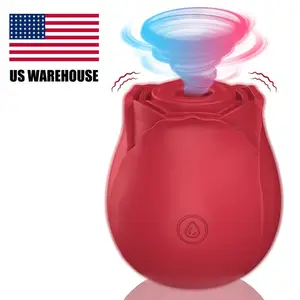 US-Lager Amazon heißer Verkauf Spielzeug für Frauen Erwachsenen Rose Vibrator Drops hipping Sexspielzeug Klitoris saugen Vibrator