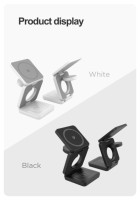 Nouveau 3 en 1 chargeur magnétique sans fil pliable Dock Portable téléphone écouteurs montre support de charge sans fil pour iPhone iWatch AirPods