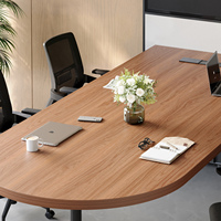 Table de conférence modulaire extensible Musen en MDF, combinaison de bureaux modernes pour bureau commercial et domicile, mobilier 8 places
