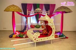 Cochecito de mano para novia musulmana, diseño DLI increíble para la entrada de la novia, boda india impresionante y mahndi Doli Palki - Product Image 3