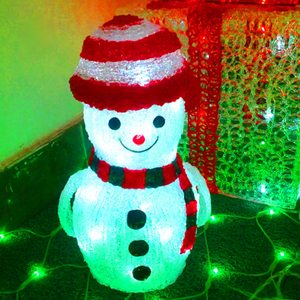 Luces LED de Navidad para Exteriores del Fabricante, Resistentes al Agua IP65, con Forma de Muñeco de Nieve, Color Personalizable para Decoración Navideña de Paisajes - Product Image 1