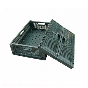 Cesta Plegable de Plástico Marca HUADU, Venta al Por Mayor de Fábrica, <span class=keywords><strong>Caja</strong></span> de Almacenamiento para Agricultura, Frutas, <span class=keywords><strong>Verduras</strong></span> y Logística, Hermética y Ecológica - Product Image 6