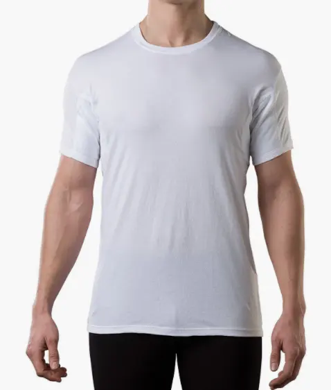 Atacado 95% modal 5% spandex OEM à prova de suor Modal Anti Suor Acolchoado Camisa o-pescoço dos homens camisola