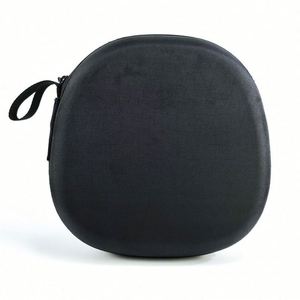 Étui de voyage personnalisé noir pour écouteurs, coque rigide avec plateau en EVA et fermeture éclair, certifié BSCI, en nylon et cuir, pour le rangement - Product Image 2