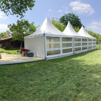 Carpa de Jardín Impermeable para Eventos, Bodas y Fiestas, con Estructura de Aluminio Resistente, Gazebo para Eventos Empresariales y Ferias Comerciales